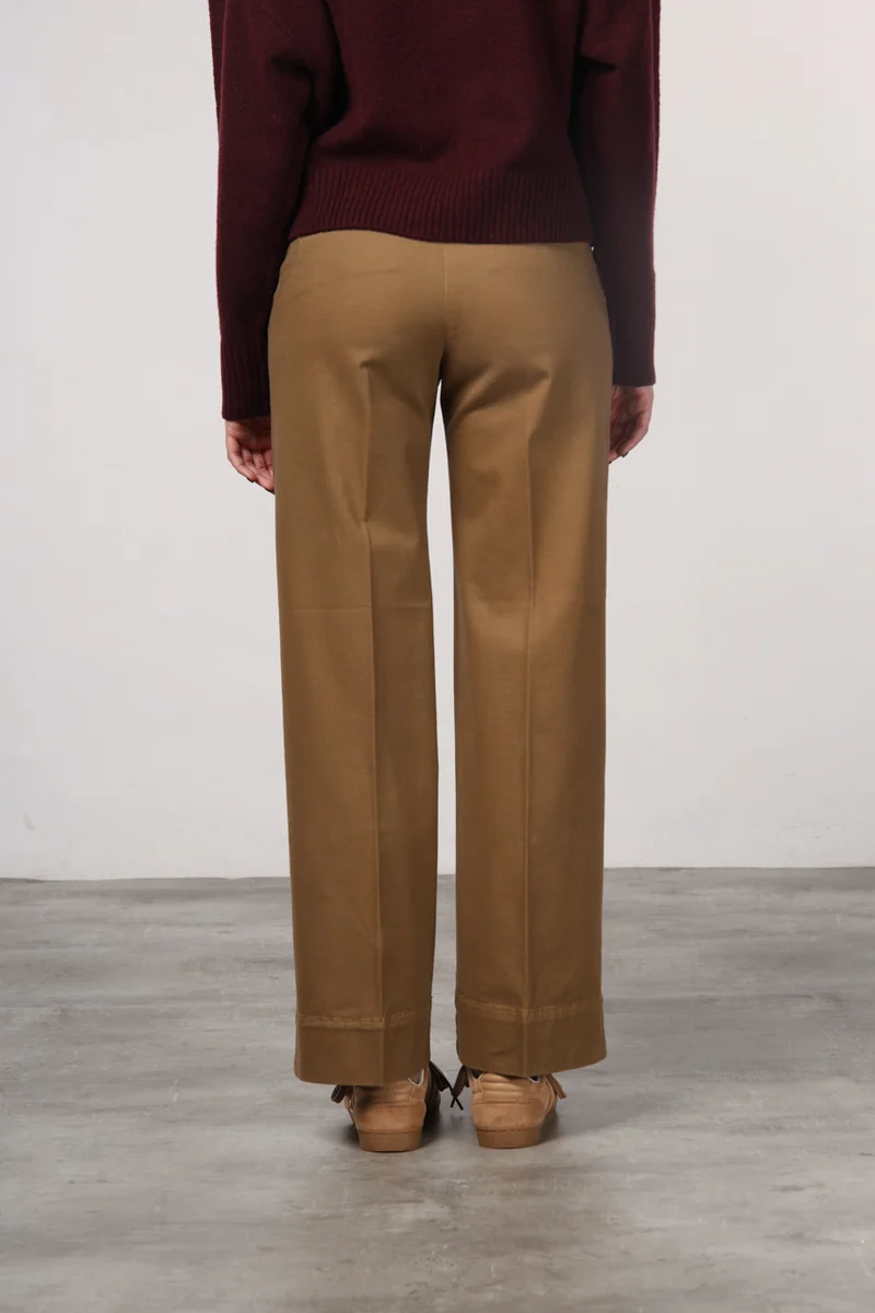 New York Studio pantalon chino femme en satin straight fit
