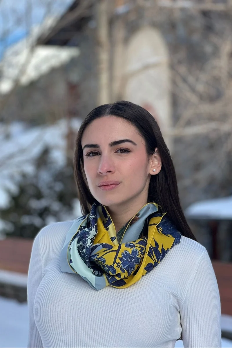 Le foulard en soie "Soleil Couchant"