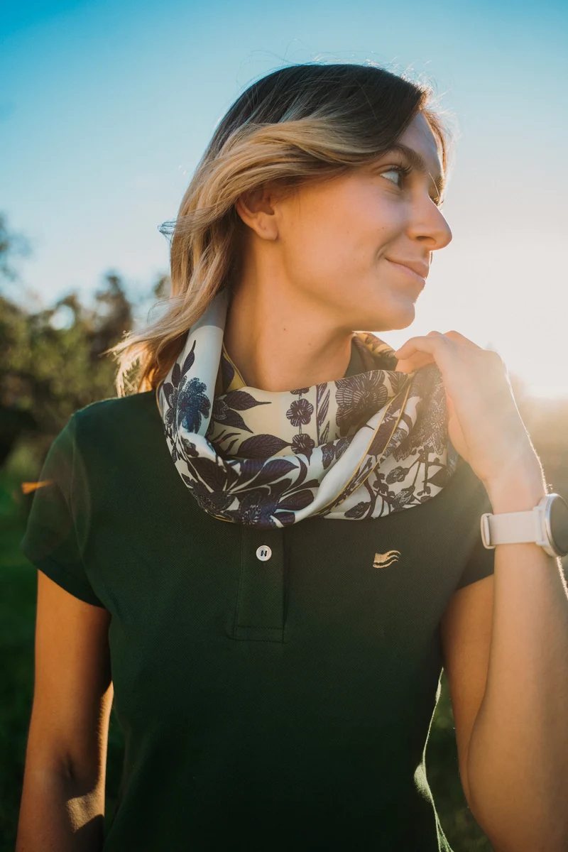 Le foulard en soie "Soleil Couchant"
