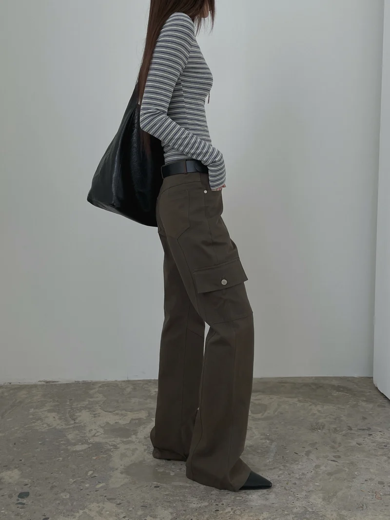 LeAhicon High Waist Bootcut Cargo Pants
