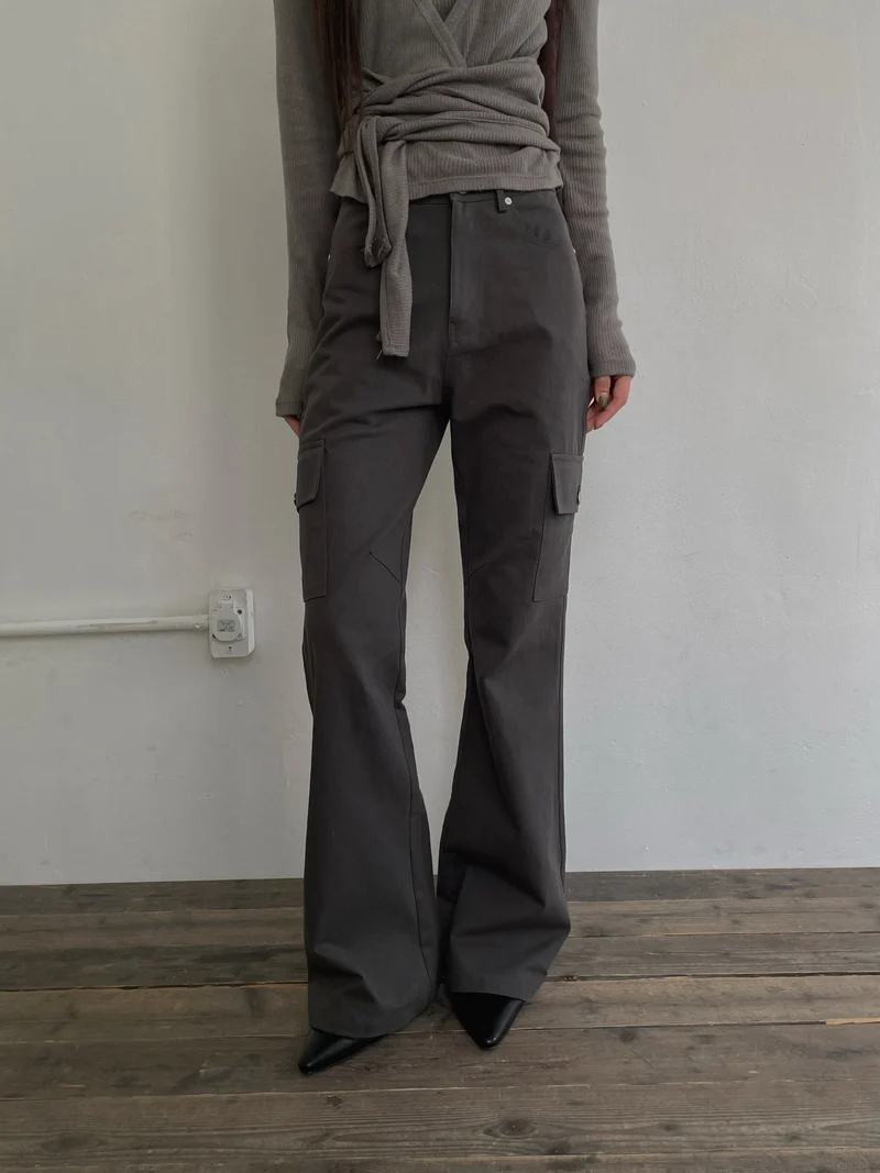 LeAhicon High Waist Bootcut Cargo Pants