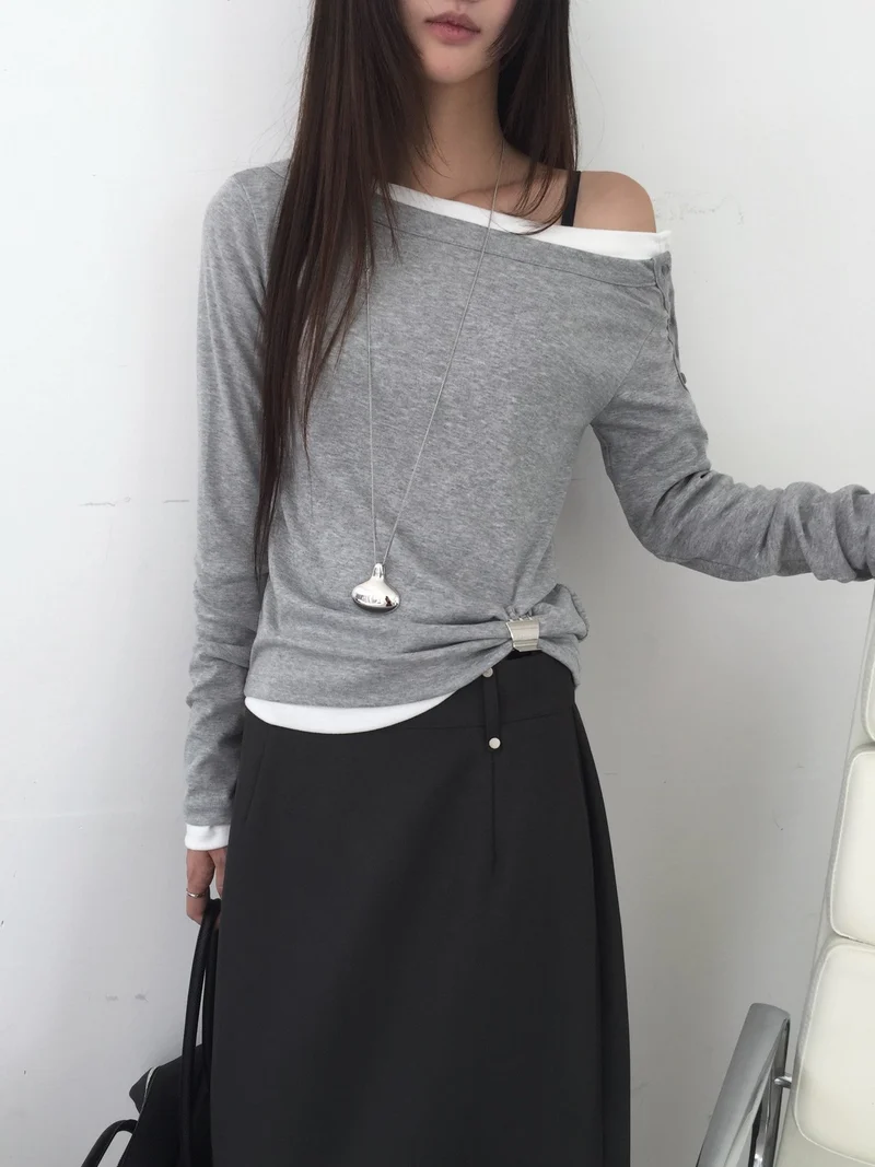 Nweol Stud Detail High Waist Maxi Skirt