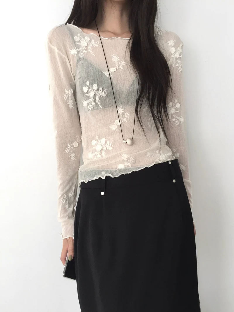 Nweol Stud Detail High Waist Maxi Skirt