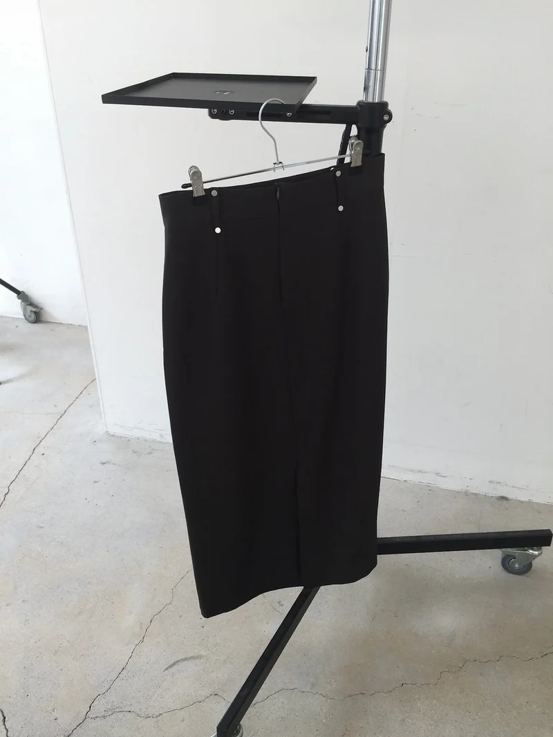 Nweol Stud Detail High Waist Maxi Skirt