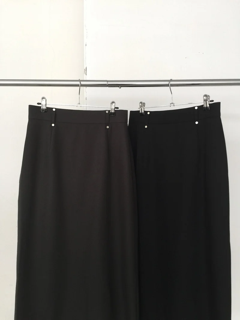 Nweol Stud Detail High Waist Maxi Skirt