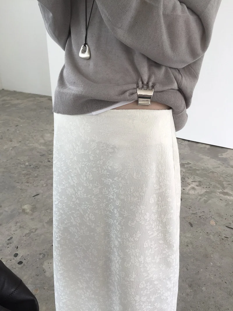 Nweol Floral Jacquard Maxi Skirt
