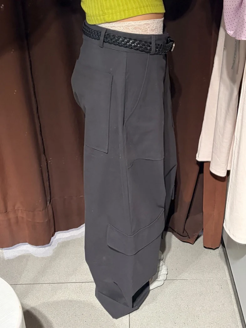 Vivel Multi Cargo Pocket Wide Leg Pants