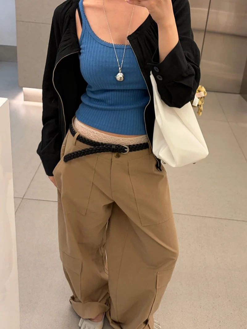 Vivel Multi Cargo Pocket Wide Leg Pants