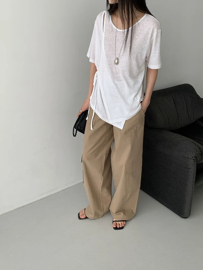 Vivel Multi Cargo Pocket Wide Leg Pants