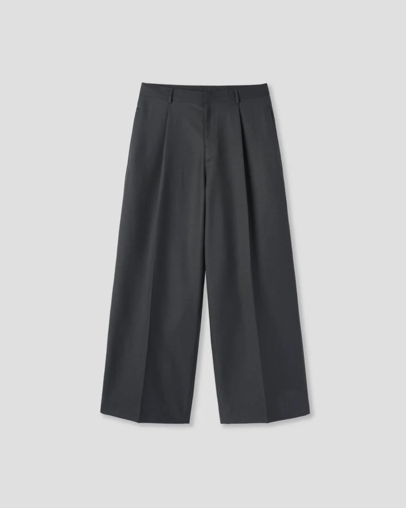 Corkage Oversized One-Tuck Wide Leg Slacks