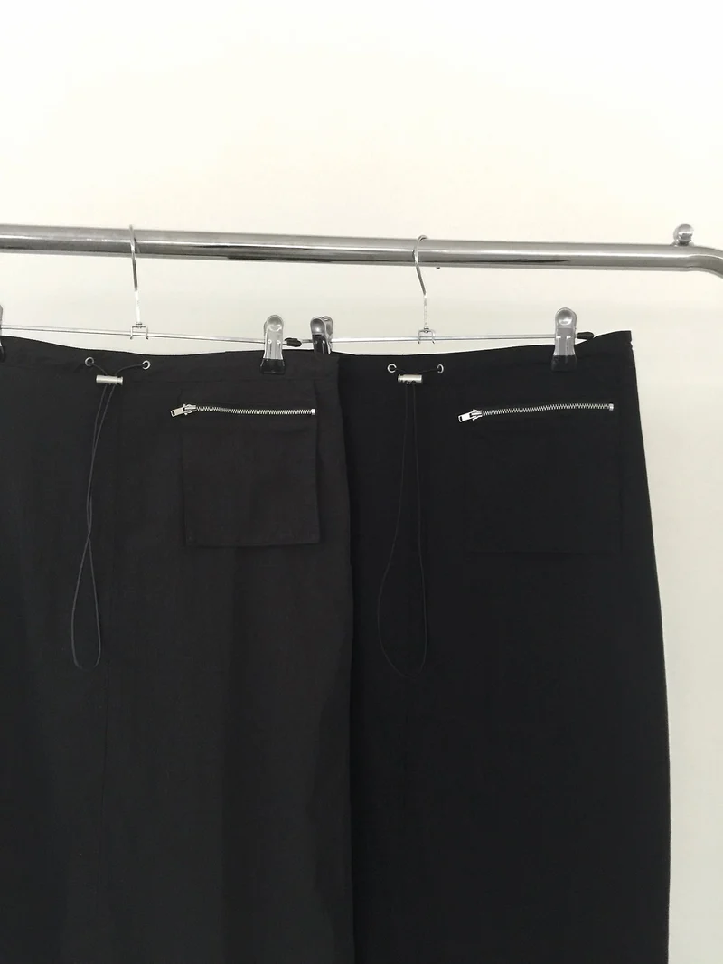 Nweol Low Rise Zip Pocket Maxi Skirt