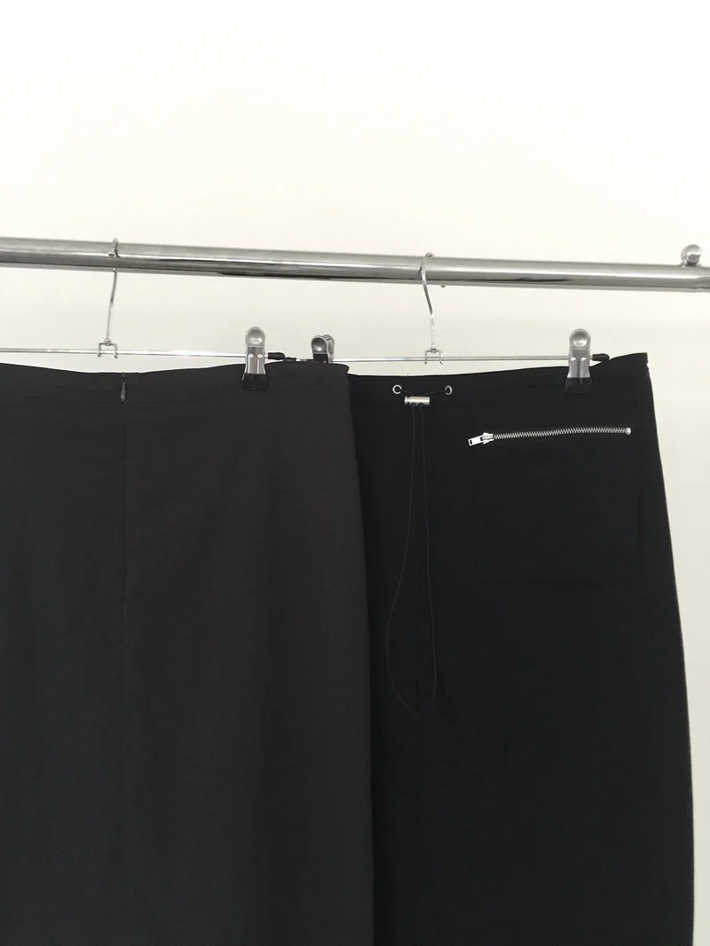 Nweol Low Rise Zip Pocket Maxi Skirt