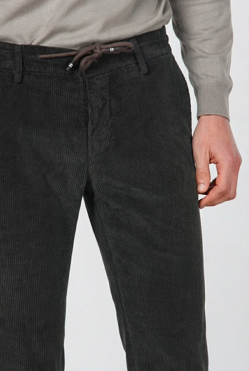 Pantalon chino homme Milano Jogger en velours 500 raies extra slim fit