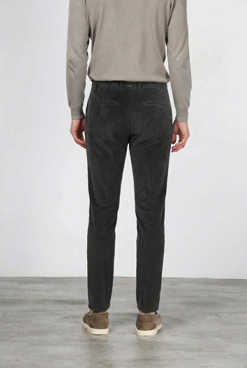 Pantalon chino homme Milano Jogger en velours 500 raies extra slim fit