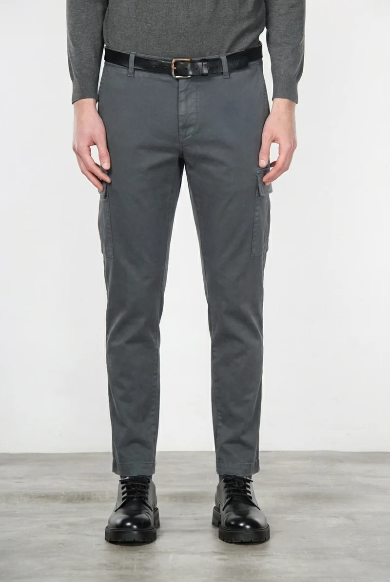 Chile pantalon cargo homme en coton stretch à armure diagonale, regular fit