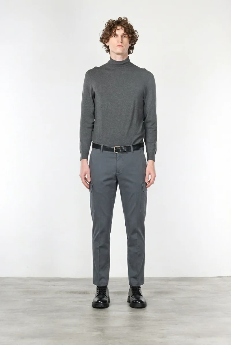 Chile pantalon cargo homme en coton stretch à armure diagonale, regular fit