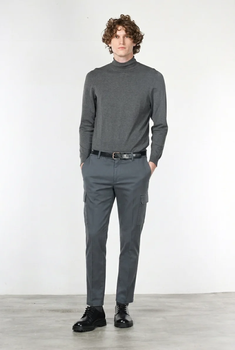 Chile pantalon cargo homme en coton stretch à armure diagonale, regular fit