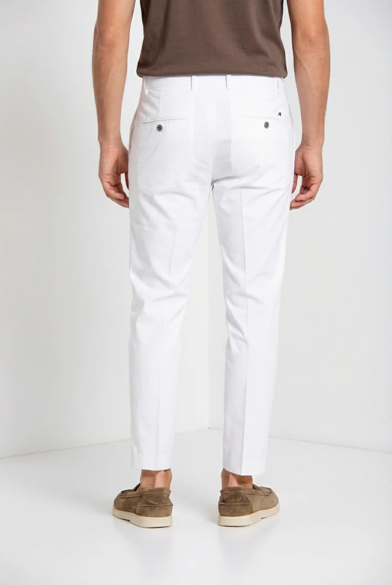Milano pantalon chino homme en gabardine stretch extra slim fit ①
