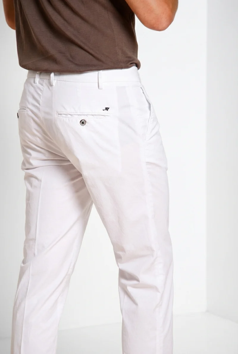 Milano pantalon chino homme en gabardine stretch extra slim fit ①