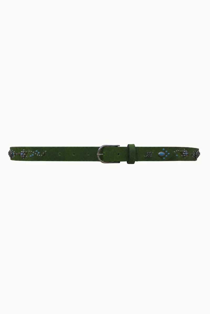 Ceinture en cuir faite à la main avec clous