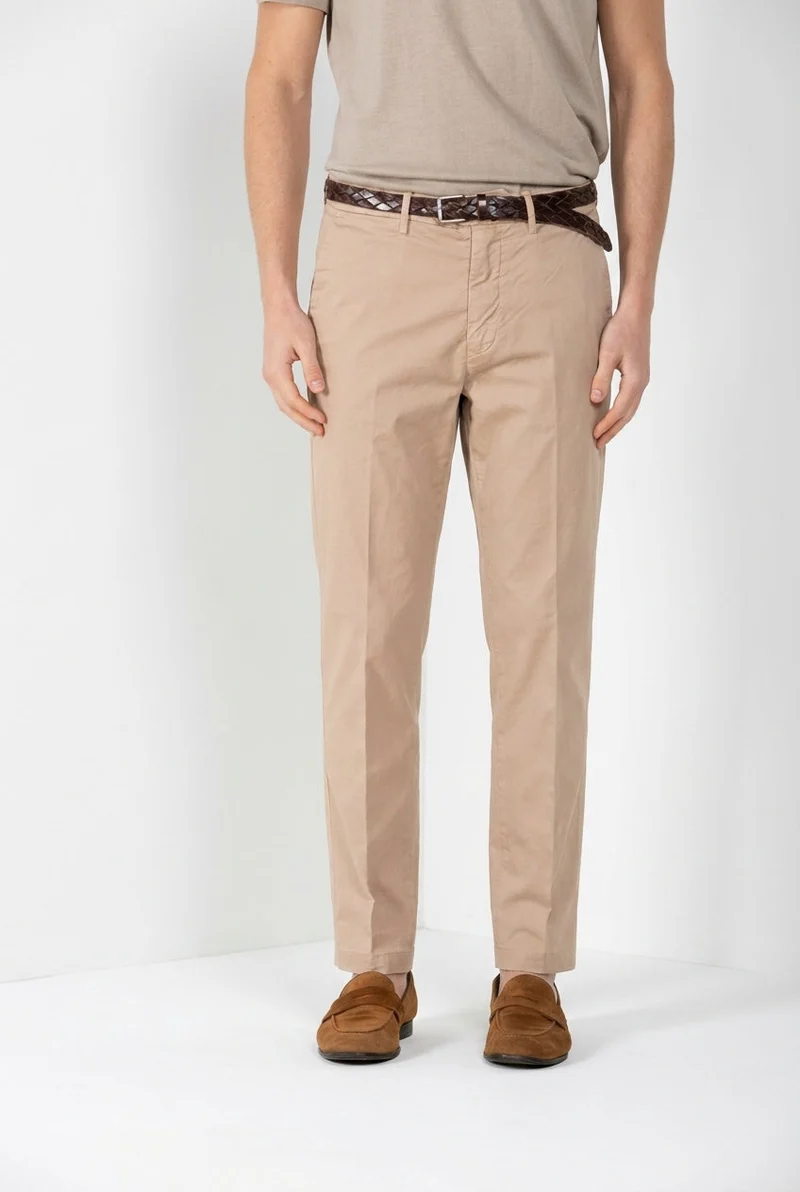 Boston pantalon chino homme en twill léger stretch relaxed fit