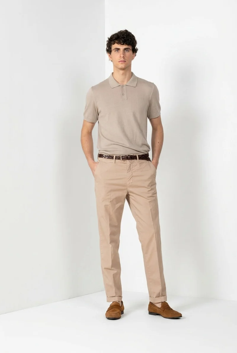 Boston pantalon chino homme en twill léger stretch relaxed fit