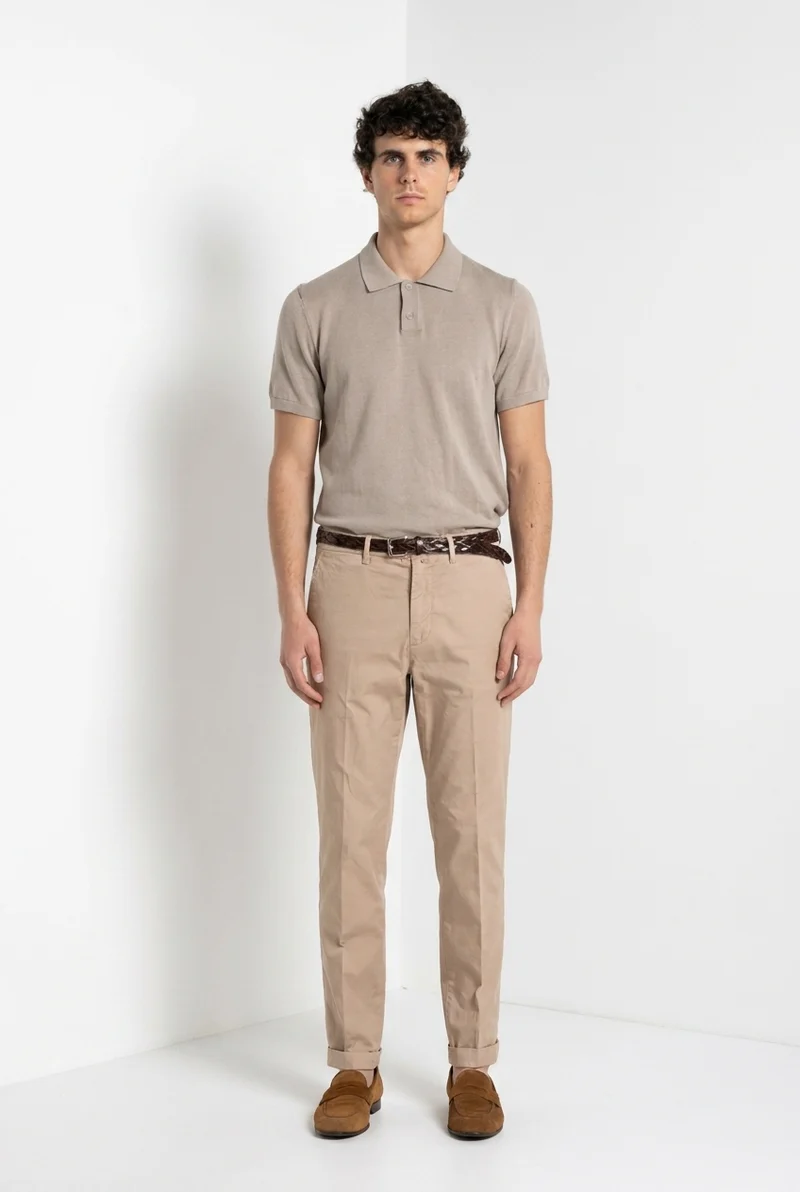 Boston pantalon chino homme en twill léger stretch relaxed fit