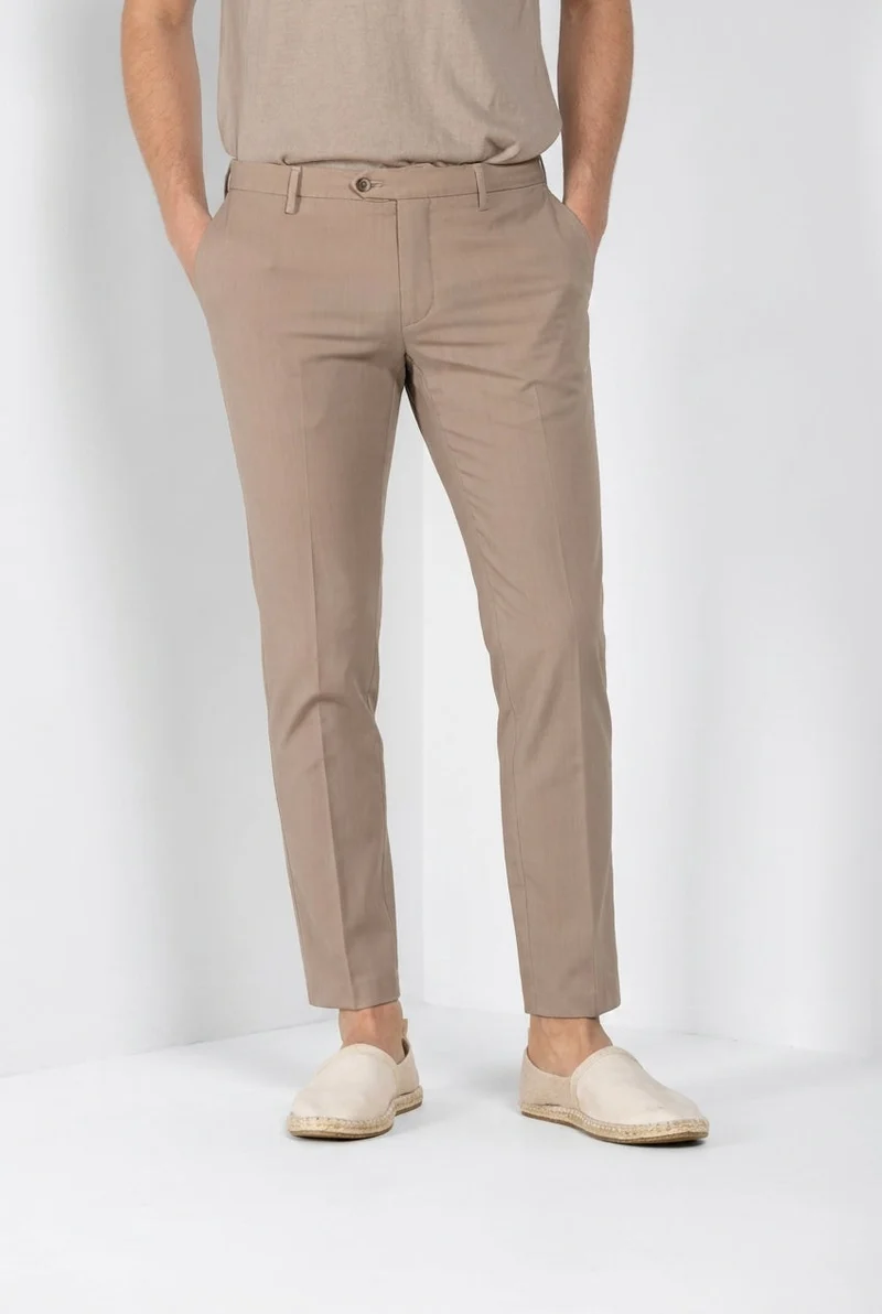 New York pantalon chino homme en twill de laine regular fit