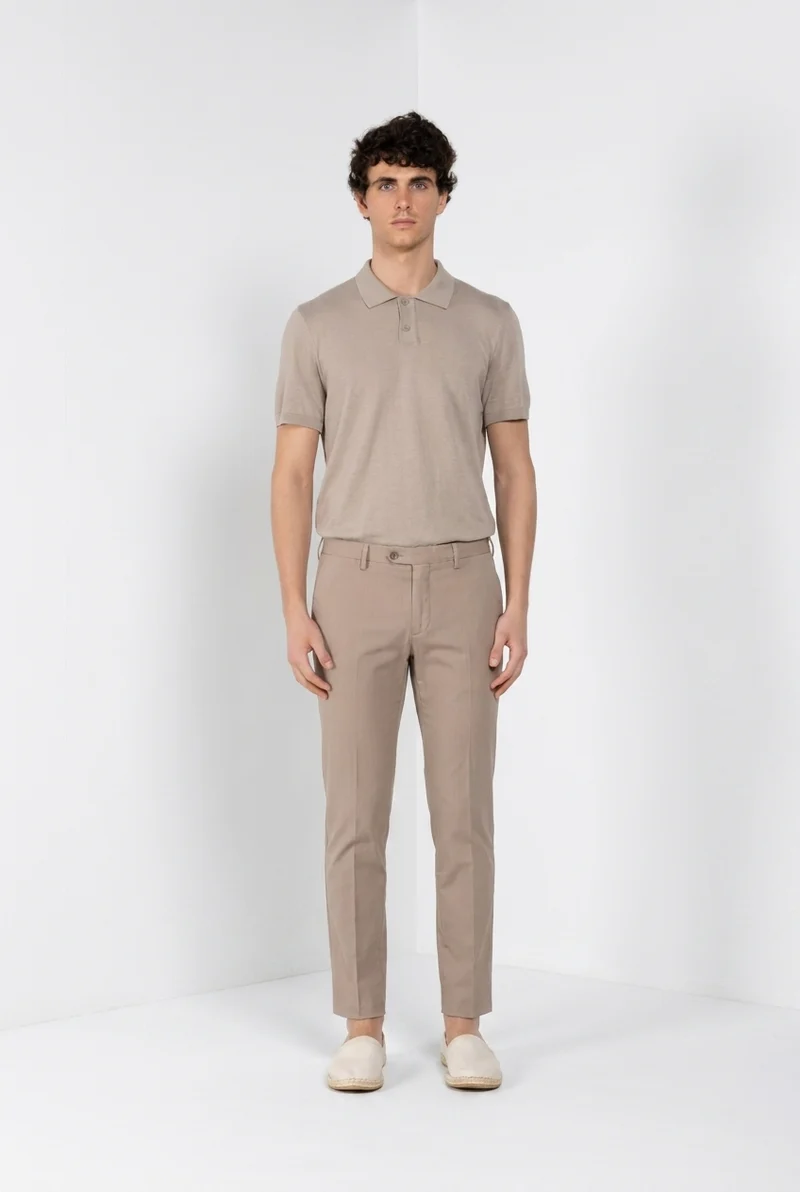 New York pantalon chino homme en twill de laine regular fit