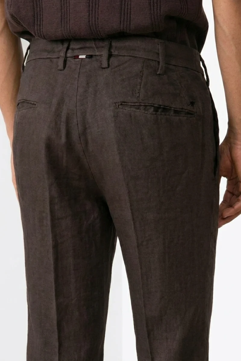 New York Icon Flex pantalon chino homme en twill lin et coton regular fit