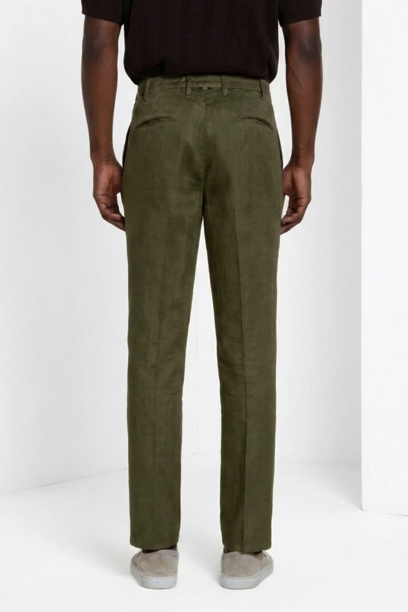 New York Icon Flex pantalon chino homme en twill de lin et coton regular fit