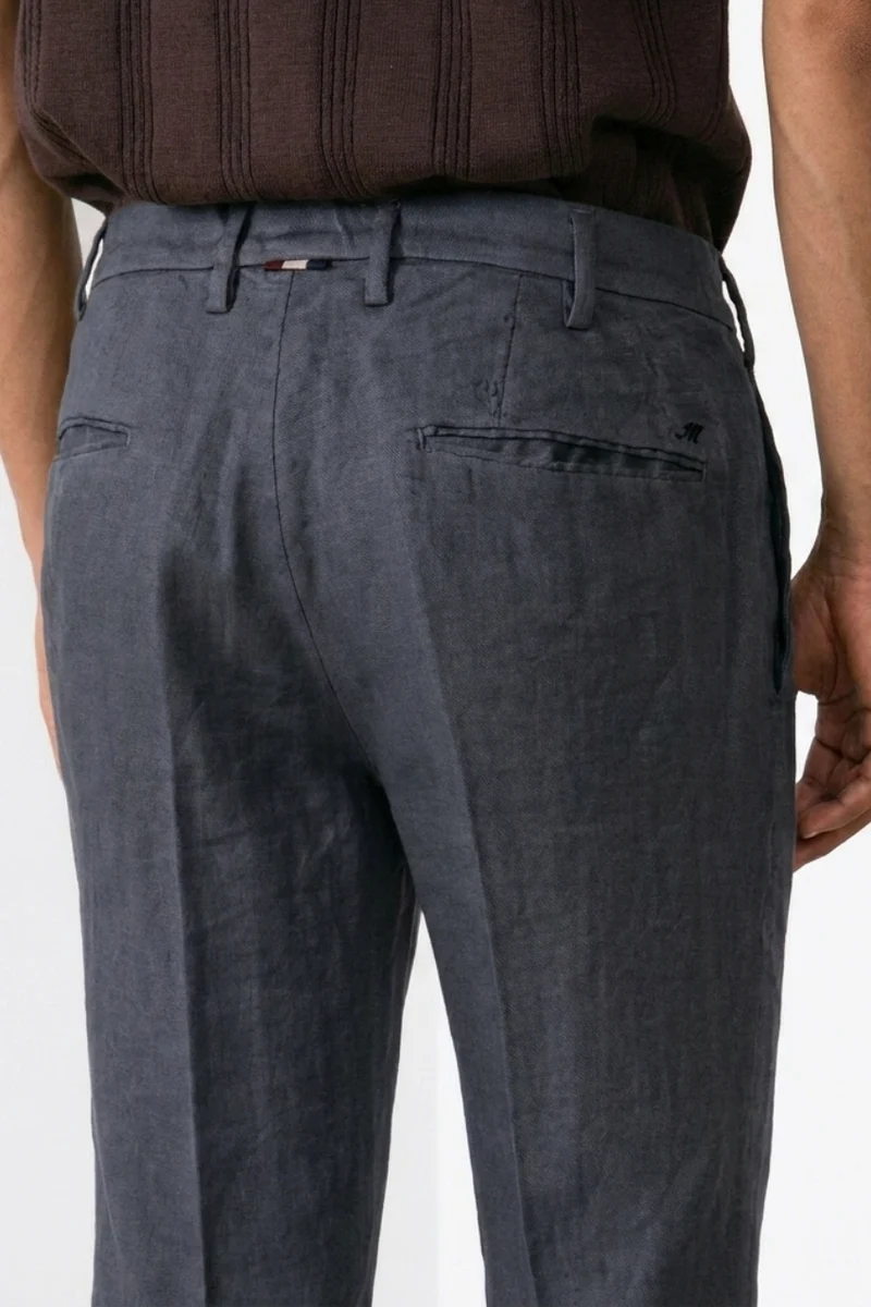 New York Icon Flex pantalon chino homme en twill lin et coton regular fit