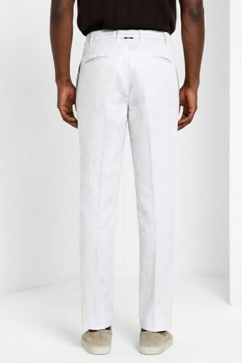 New York Icon Flex pantalon chino homme en twill de lin et coton regular fit