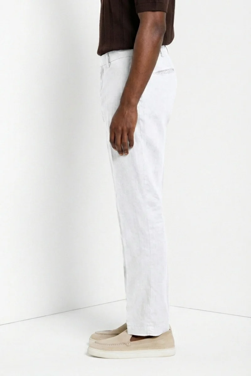 New York Icon Flex pantalon chino homme en twill de lin et coton regular fit