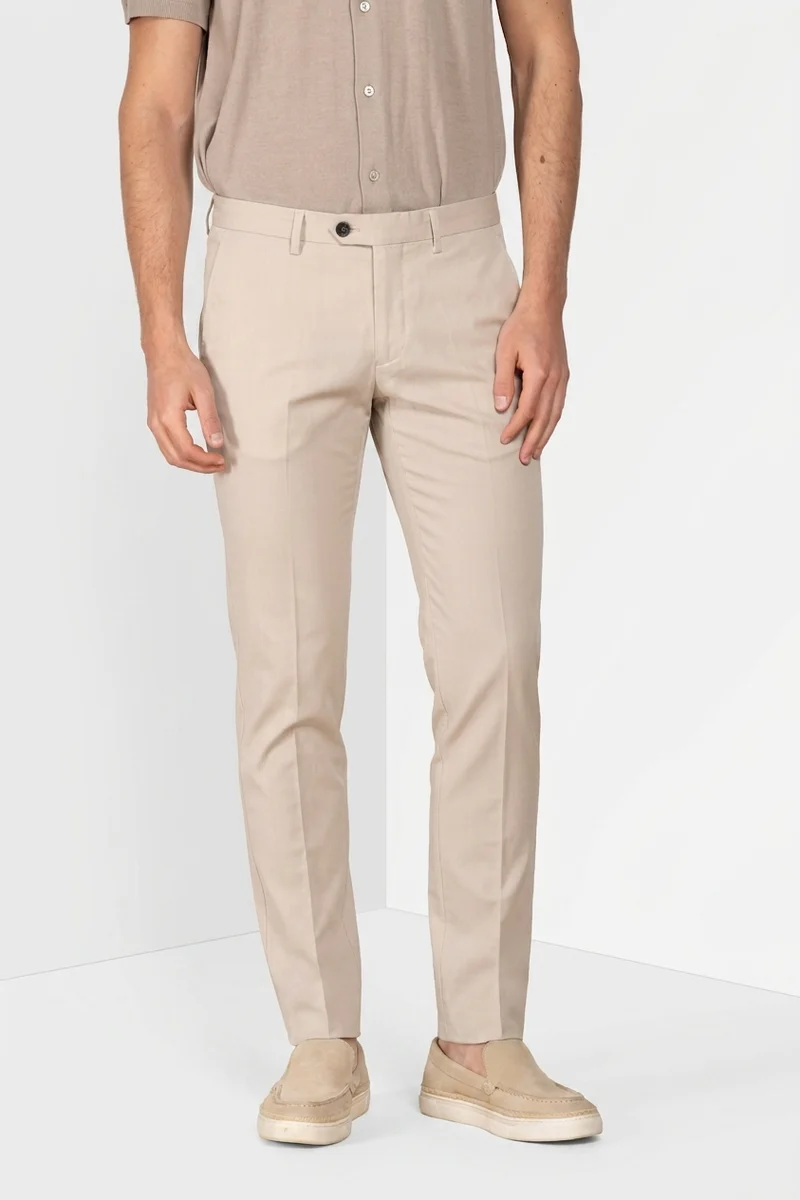 Torino City pantalon chino homme en twill de laine slim fit