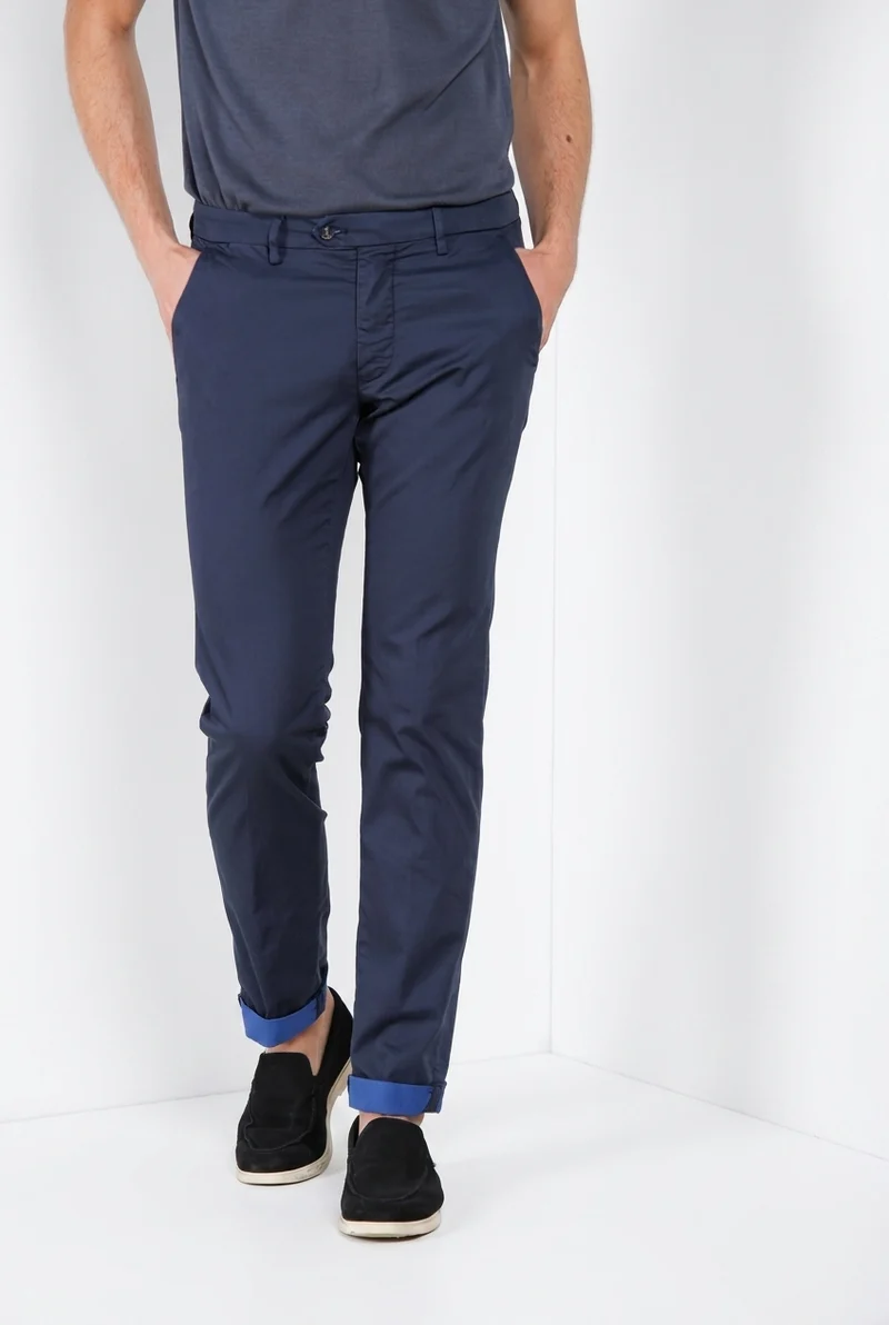 Torino City Travel pantalon chino homme en satin technique stretch slim fit