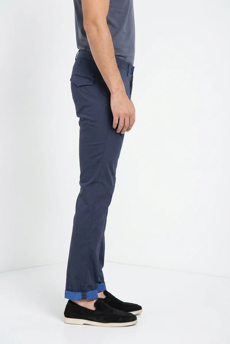 Torino City Travel pantalon chino homme en satin technique stretch slim fit
