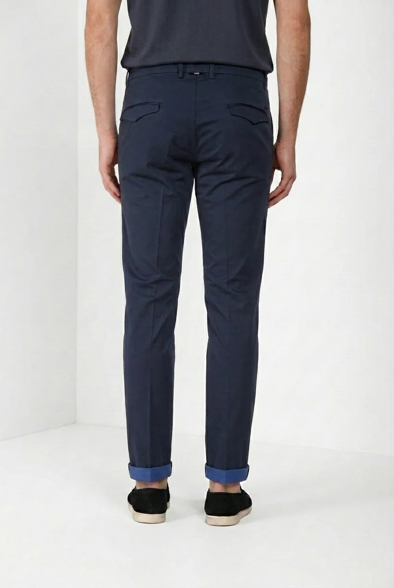 Torino City Travel pantalon chino homme en satin technique stretch slim fit
