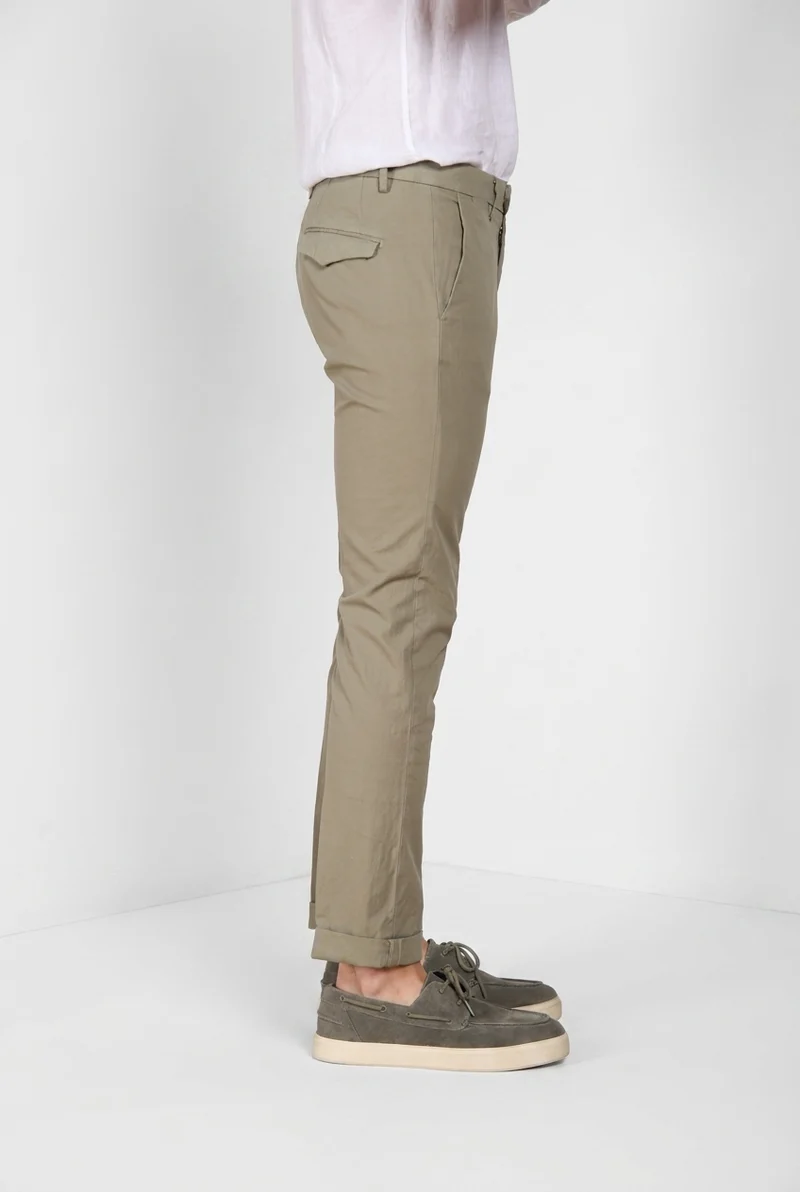 Torino City Icon Flex pantalon chino homme en cavallery de coton et lin stretch slim fit