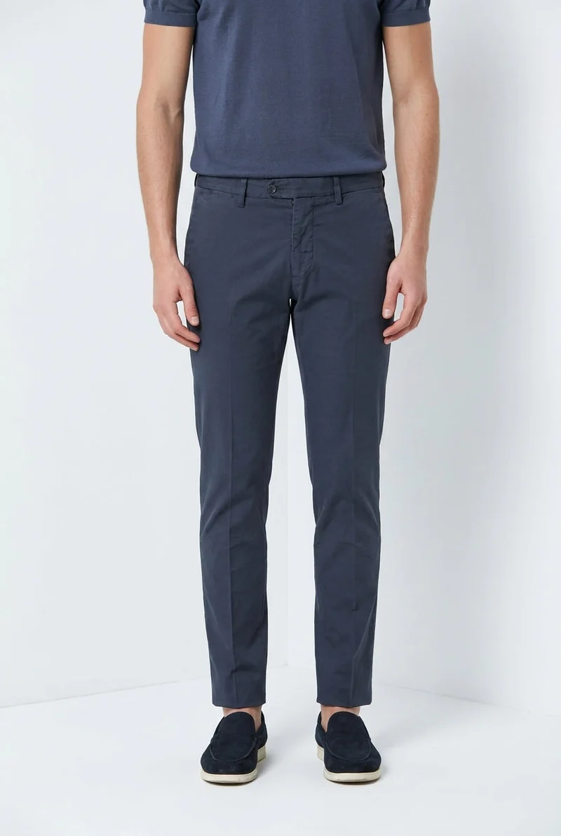 Torino City Icon Flex pantalon chino homme en cavallery de coton et lin stretch slim fit