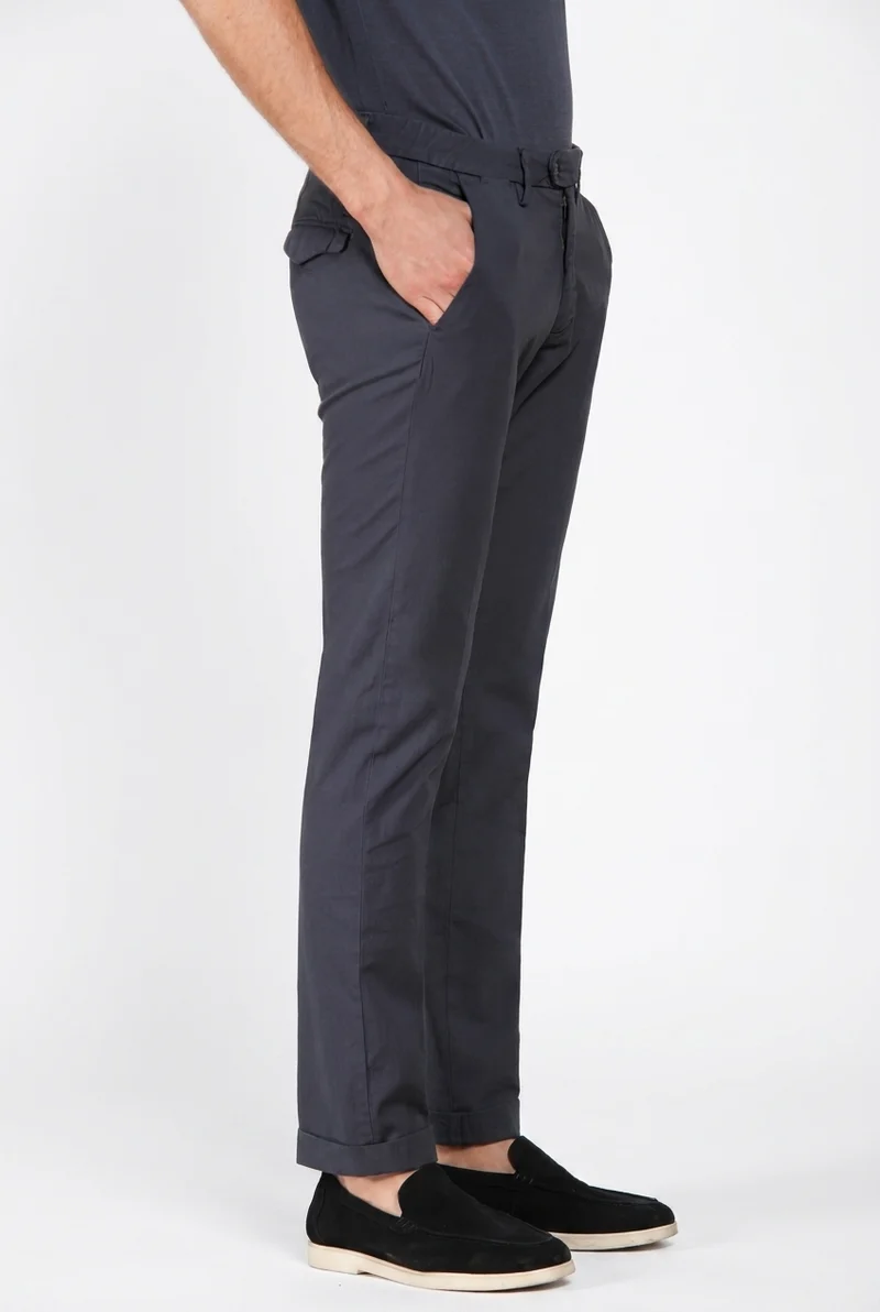 Torino City Icon Flex pantalon chino homme en cavallery de coton et lin stretch slim fit