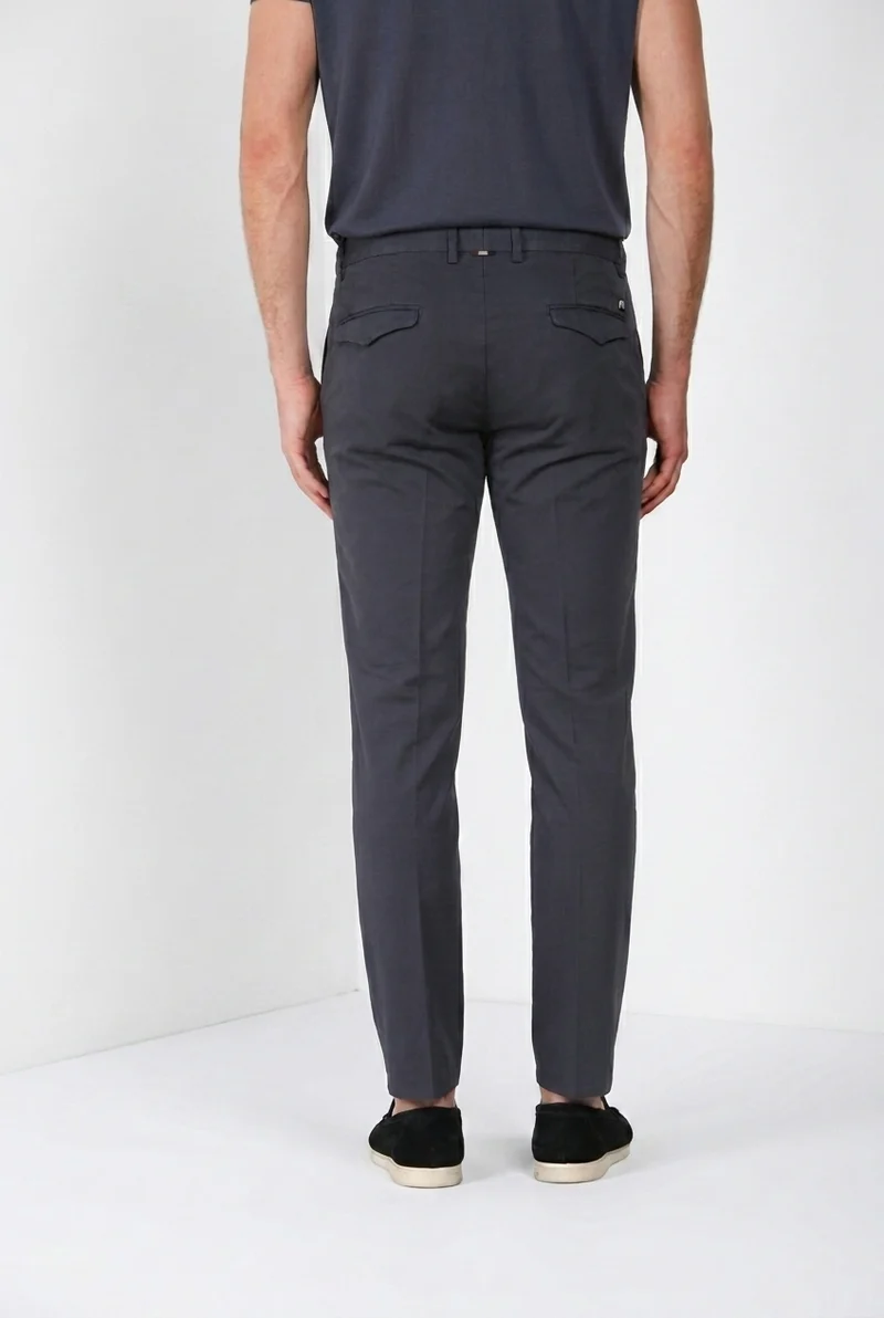 Torino City Icon Flex pantalon chino homme en cavallery de coton et lin stretch slim fit