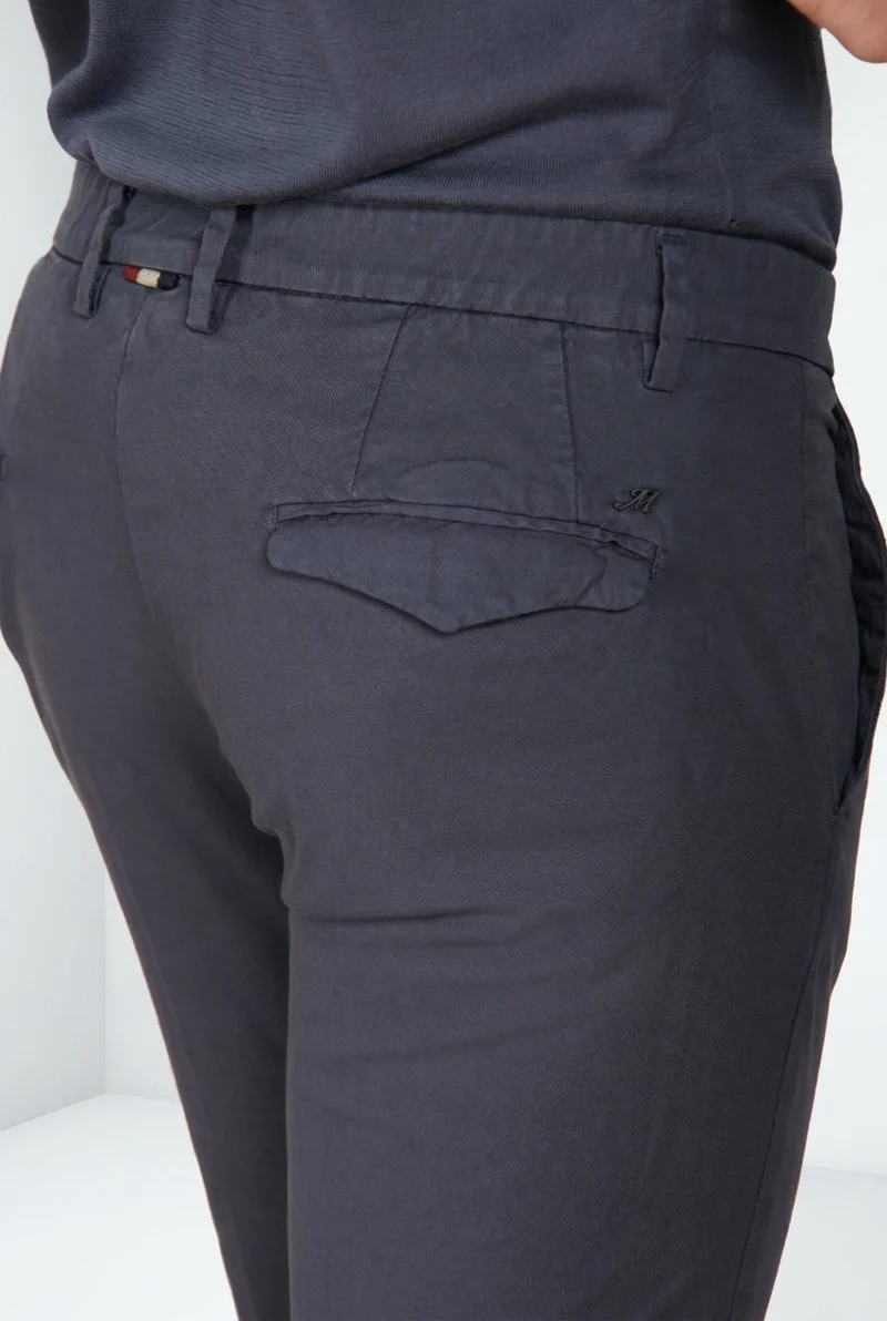 Torino City Icon Flex pantalon chino homme en cavallery de coton et lin stretch slim fit