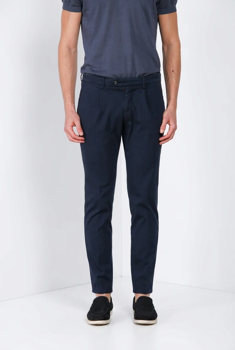 Torino 1 Pinces Flex pantalon chino homme en gabardine super stretch slim fit