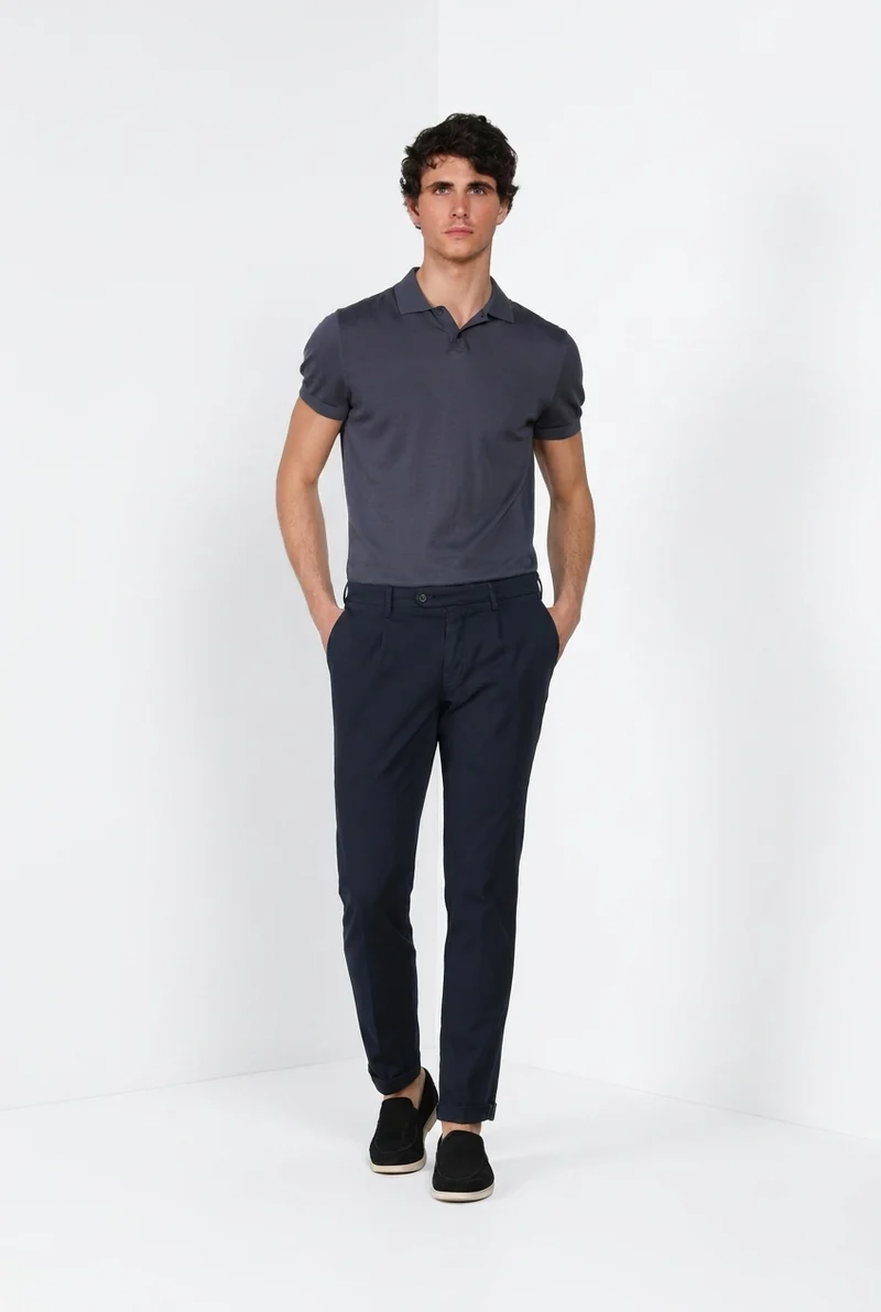 Torino 1 Pinces Flex pantalon chino homme en gabardine super stretch slim fit