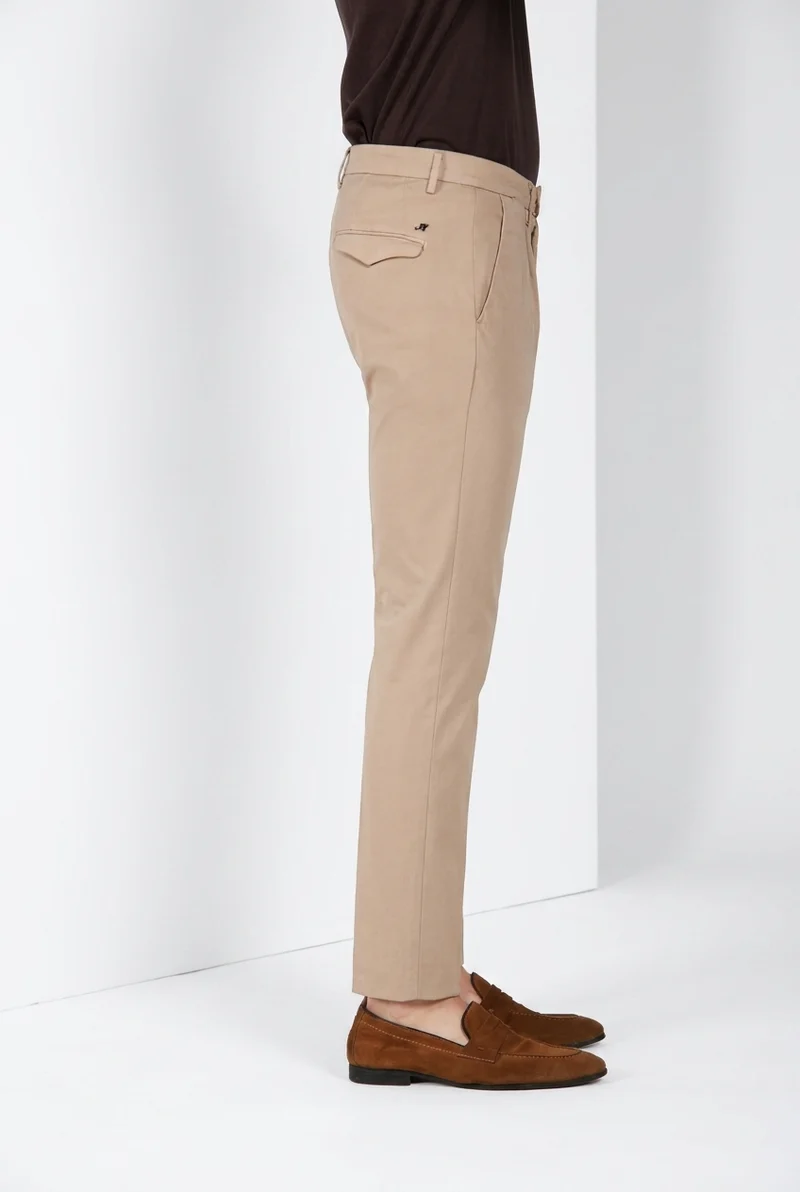 Torino 1 Pinces Flex pantalon chino homme en gabardine super stretch slim fit