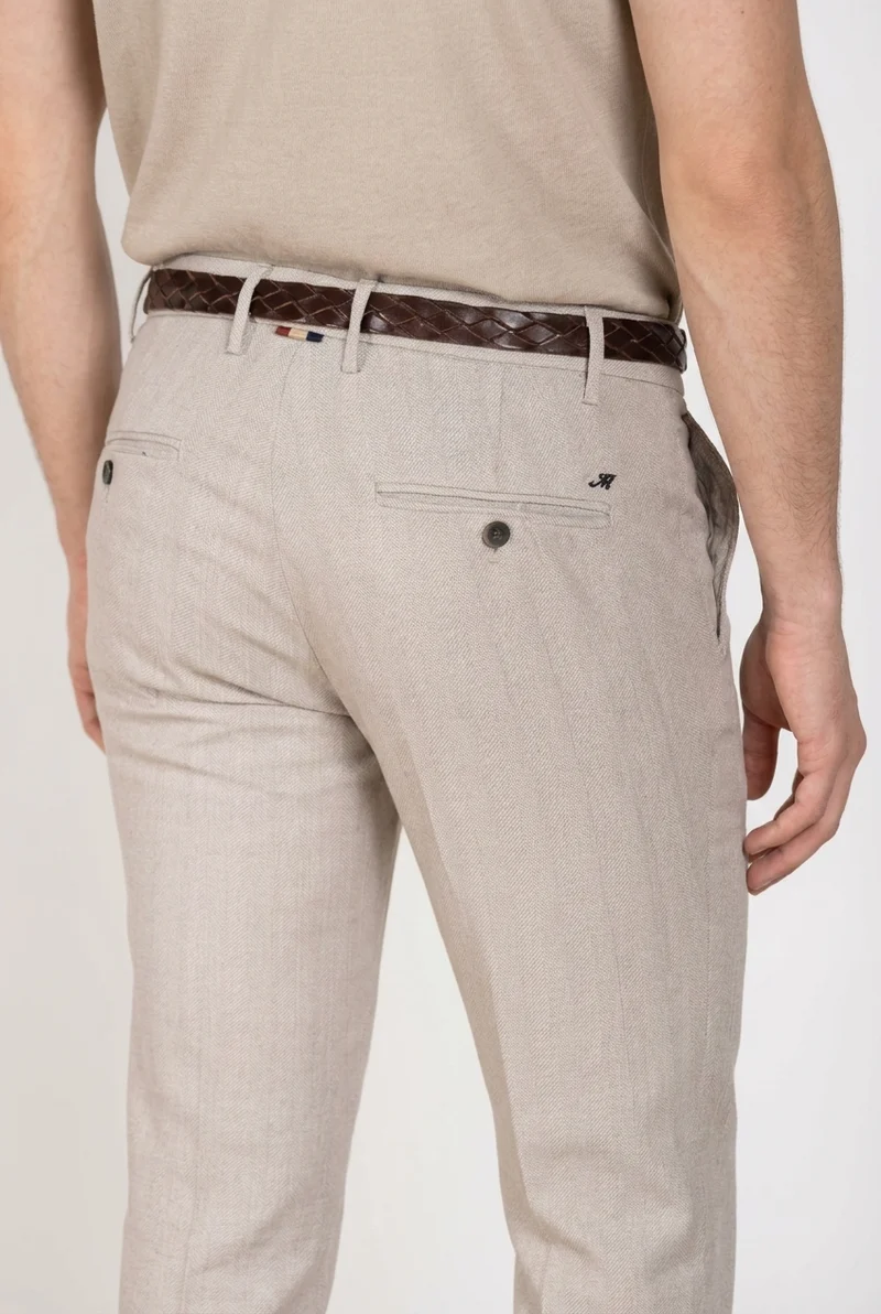 Milano pantalon chino homme en chevron extra slim fit