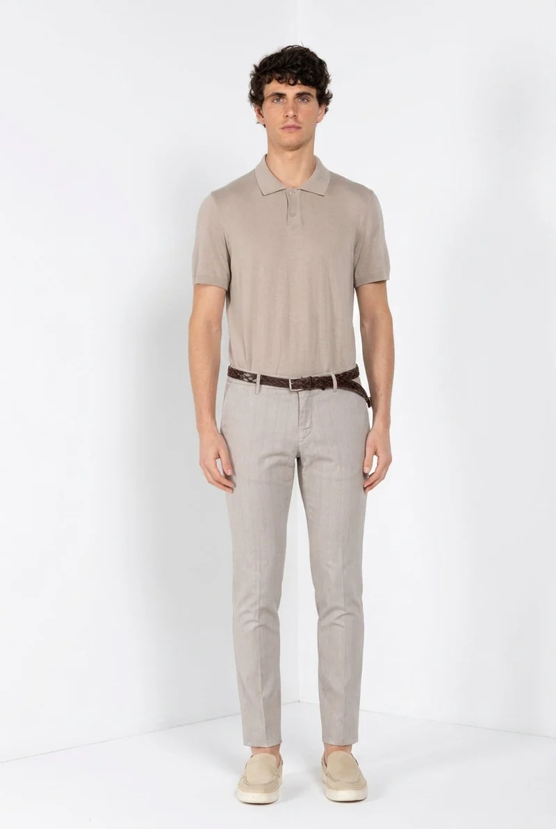 Milano pantalon chino homme en chevron extra slim fit