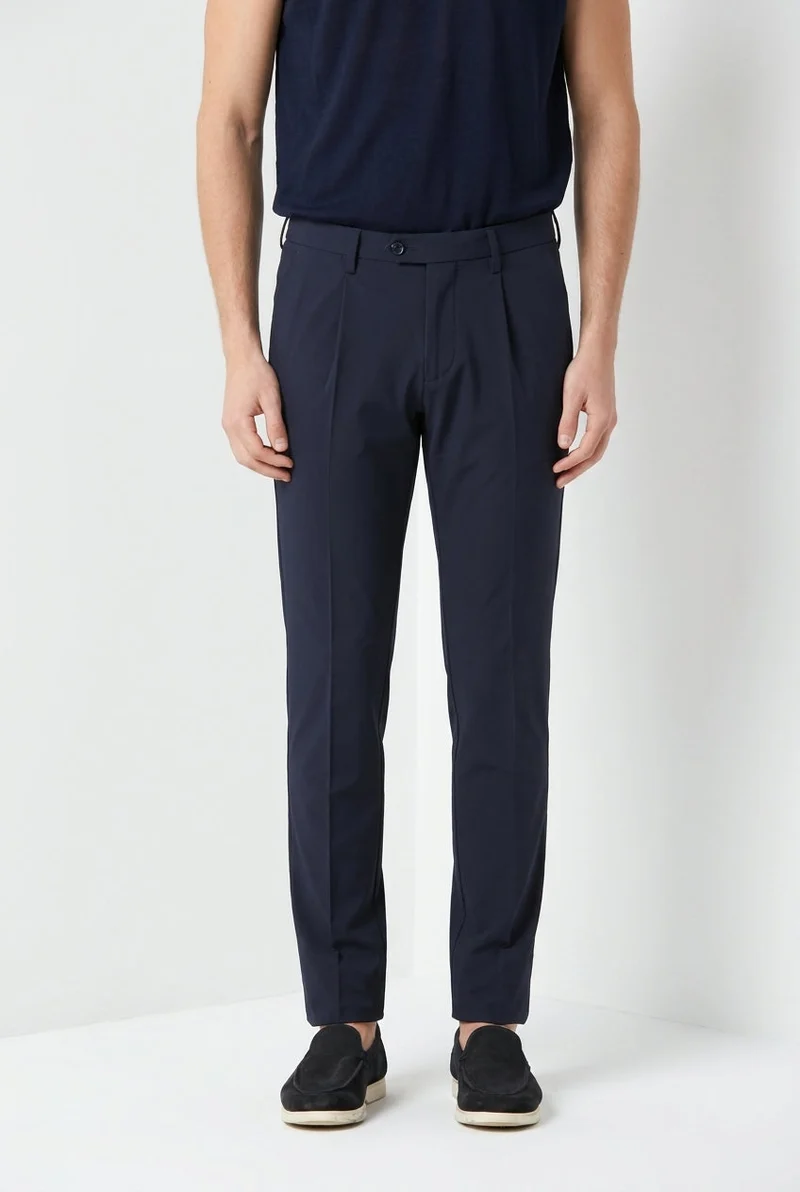 Torino 1 Pinces Dynamic pantalon chino jogger homme en jersey super technique slim fit
