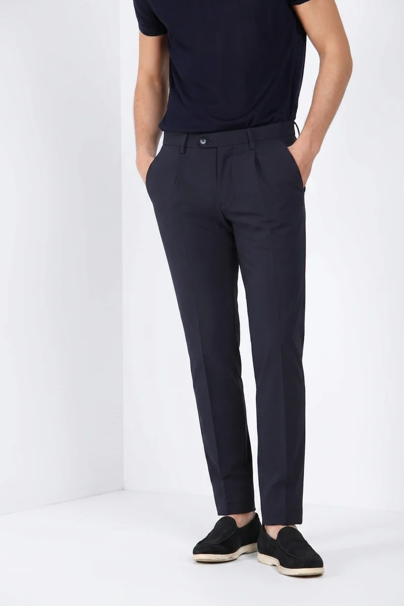 Torino 1 Pinces Dynamic pantalon chino jogger homme en jersey super technique slim fit